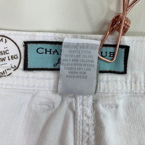 Charter Club High waisted straight leg white jeans - Picture 6 of 6